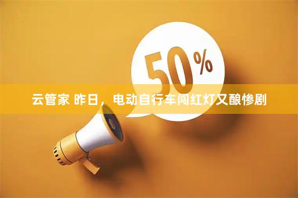 云管家 昨日，电动自行车闯红灯又酿惨剧